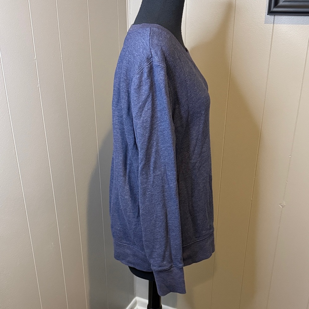 B14 Tek Gear Women's XL Heathered Blue Scoop Neck Sweater - Picture 3 of 4